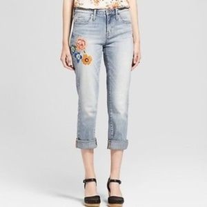 Mossimo Embroidered High Rise Jeans